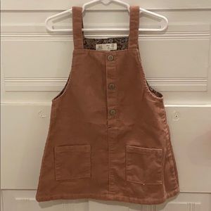 Zara Dusty Rose Pink Pinafore Dress Size 3/4